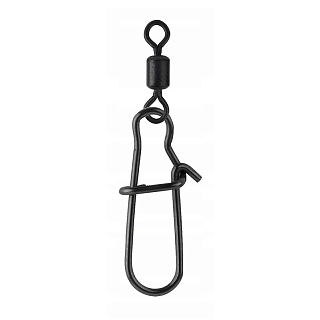 Застежка с вертлюгом Intech Quick lock Snap Rolling Matt black #0 18кг (5 шт)