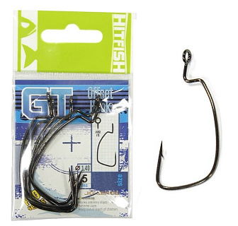 Крючок офсетный HITFISH GT Offset Hook  #3/0 (6 шт\пач)