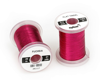 Sybai Плоский люрекс Flat Tinsel, 0.4mm, Fuchsia