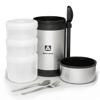 Термос Арктика 403-1500 1,0 л (широкое горло, с 3-мя контейнерами)