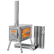 Печь "Камин" Atomstove Берег Средняя стеклянные экраны