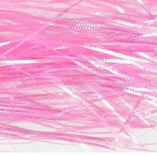 RiverLab Волокна синтетические плоские рифленые Flashabou Pink