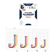 Крючки Cobra ALLROUND сер. CA121MIX разм.008 10шт.