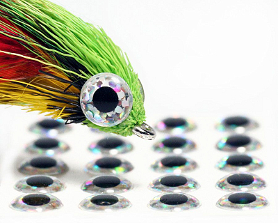 Sybai Глазки 3D Epoxy Eyes, Holographic Silver, 6mm