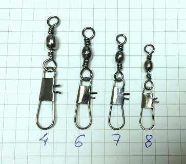Вертлюг с застёжкой Barrel Swivel interlock Snap № 4 (10шт.)