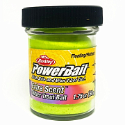 Berkley Паста форелевая плав. POWERBAIT EXTRA SCENT GLITTER Dough Cheese 50 гр. Chartreuse Glitter