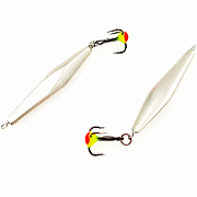 Зимняя блесна MF Ice "КТ YZ" 42мм серебро-серебро подвес