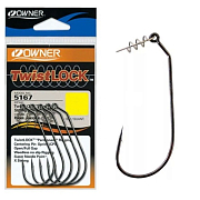 Офсетный крючок OWNER 5167-1/0, со спир. крепл. для силикона, 5 шт