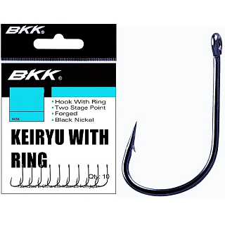 Одинарный крючок BKK Keiryu-R Diamond BK021 #12, 10 шт