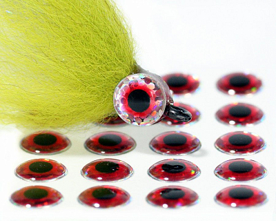 Sybai Глазки 3D Epoxy Eyes, Holographic Red, 3mm