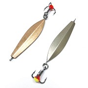 Зимняя блесна MF Ice "Листик V" 47мм мельхиор-медь