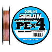 Плетеный шнур Sunline SIGLON PEx4 100m  #1.2  0,187мм, 9.2кг, multicolor