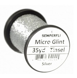 Semperfli Плетеная тесьма Micro Glint Nymph Tinsel SILVER