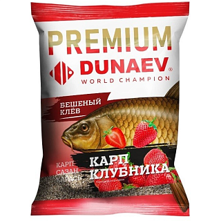 Прикормка "DUNAEV-PREMIUM" 1кг Карп-Сазан Клубника
