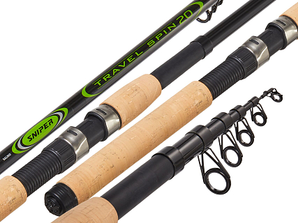 Удилище спин. Salmo Sniper TRAVEL SPIN 20 2.40m/5-20g