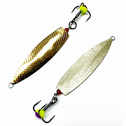 Зимняя блесна MF Ice Ния 45 подвес серебро-латунь