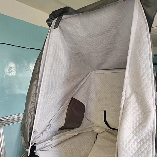 Палатка-сани рыбацкая АНГАРА утепленная 220х135х75см (хаки)