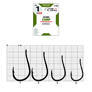 Крючки Cobra CARP сер.CC304 разм.001 10шт.