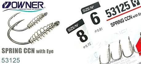 Одинарный крючок OWNER 53125-10, 6шт