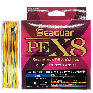 Плетеный шнур Seaguar Grandmax PE X8 200 м #0.4, 0,104 мм (4,1 кг)