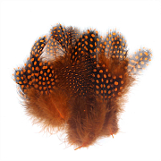 FLY-FISHING Перья цесарки Guinea Feathers 2,5'' (mixed dots) ORANGE