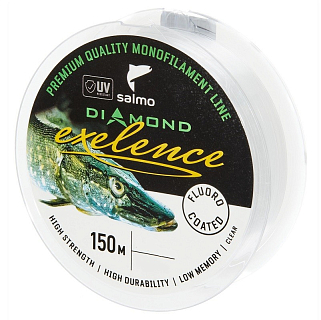 Леска Salmo Diamond EXELENCE FLUORO COATED Clear 150м 0,45мм, 16,7 кг