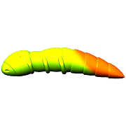 Силиконовая приманка Trix TroutMania DOLLY 1,2" цвет 208 Chartreuse&Orange (Cheese) упак.8 шт