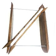 Кораблик дерев. огруженный с настроем 50 см 10 мух Проф