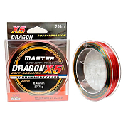 Леска Dragon X5 мультиколор 200 м 0,45 мм 37.7кг