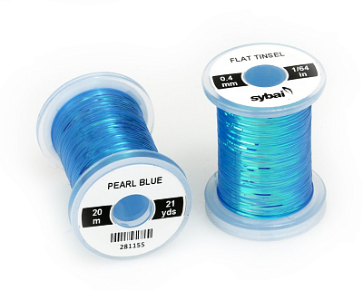 Sybai Плоский люрекс Flat Tinsel, 0.4 mm, Pearl Blue
