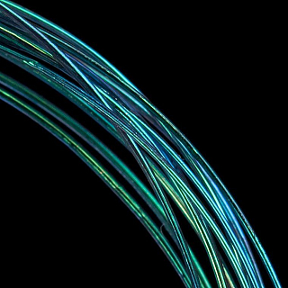 HENDS Материал для формирования сегментов Pearl Quill Medium Black Peacock / Blue effect 1,5 m