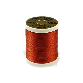 DANVILLE Монтажная нить Flymaster 6/0 Thread 180 m BROWN #047 WAX 
