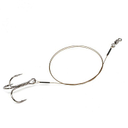 Sinkers Поводок жерличный AFW 1*7 8 кг - 30 см, тройник №4 - 3 шт. в уп.