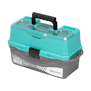 Ящик для снастей Tackle Box трехполочный NISUS (бирюзовый)