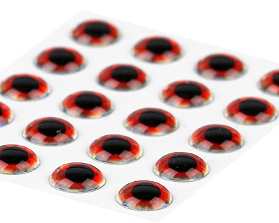 Sybai Глазки 3D Epoxy Eyes, Holographic Red, 6mm