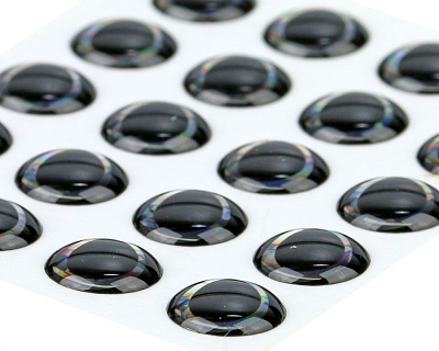 Sybai Глазки 3D Epoxy Eyes, Black/silver, 9mm