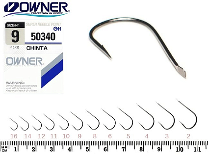 Одинарный крючок OWNER 50340-04, 15шт