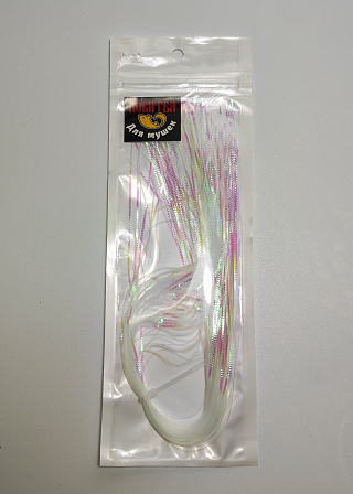 Ловитва Волокна синтетические плоские рифленые Flashabou WHITE