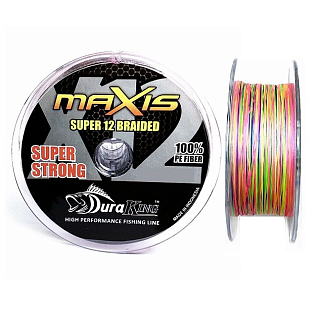 Шнур DuraKing MAXIS X12 #3.0, 0.28мм, 22,2 кг (150 м) мультиколор