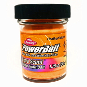 Berkley Паста форелевая плав. POWERBAIT EXTRA SCENT GLITTER Dough Cheese 50 гр. Fl Orange Glitter