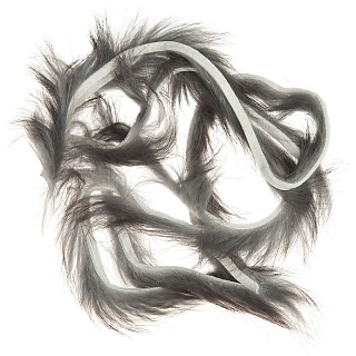 WAPSI Полоски меха кролика Rabbit Zonkers THIN CUT CHARCOAL GRAY