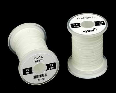 Sybai Плоский люрекс Flat Tinsel, 0.4 mm, Glow White (Photoluminous)