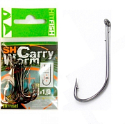 Одинарный крючок с насечками HITFISH SH Carry Worm #2/0 (12 шт/пач)